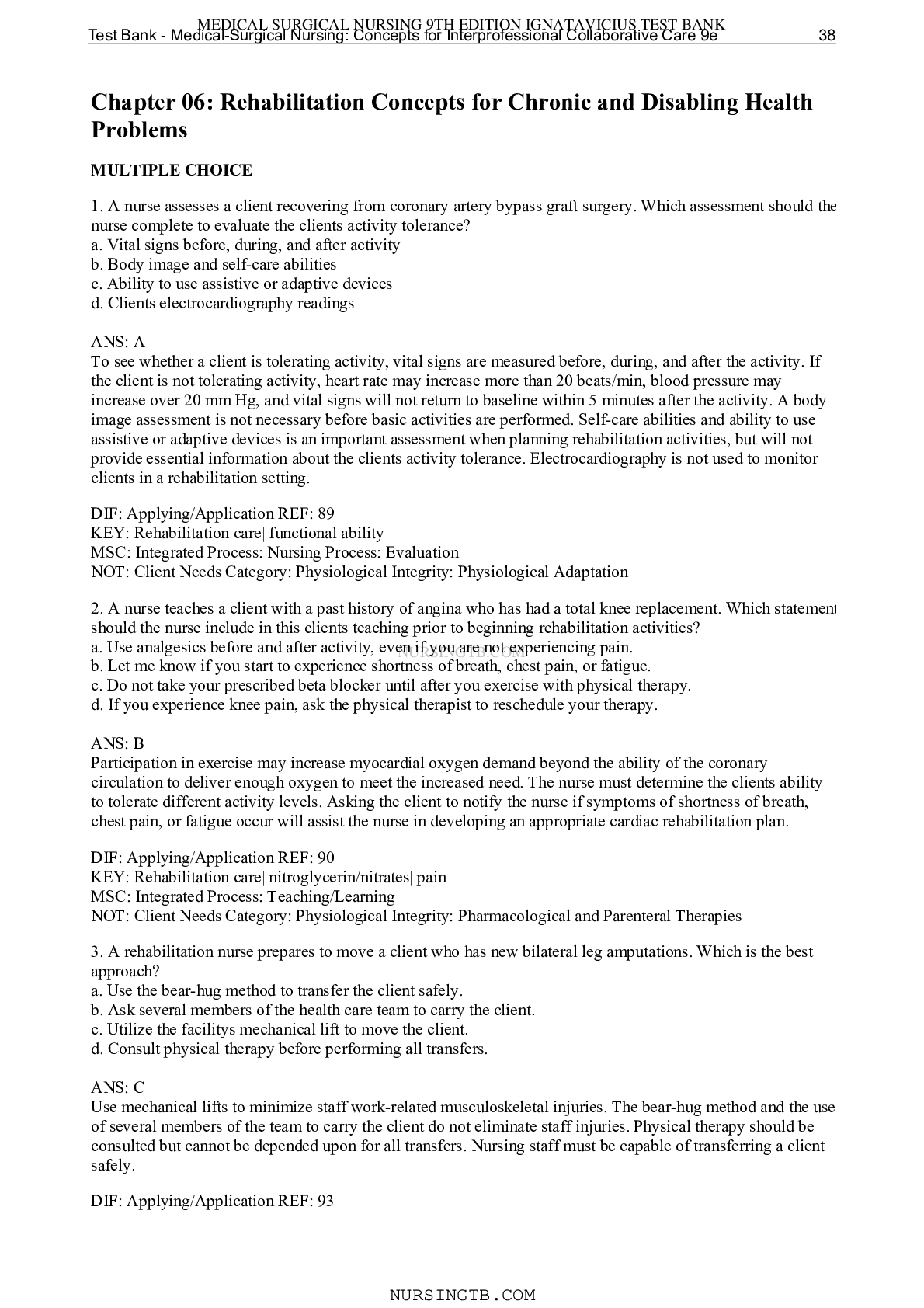 Preview image for Chapter 06: Rehabilitation Concepts for Chronic and Disabling Health Problems